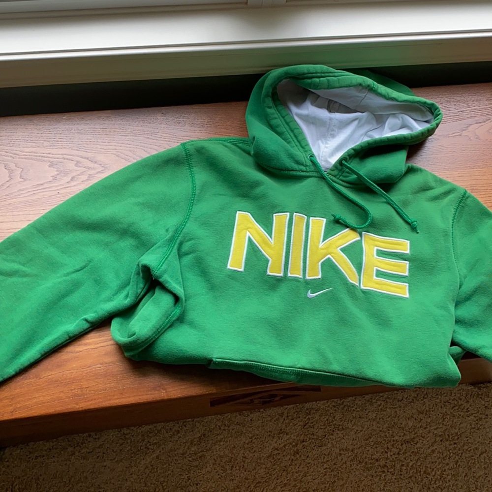 Green Nike hoodie